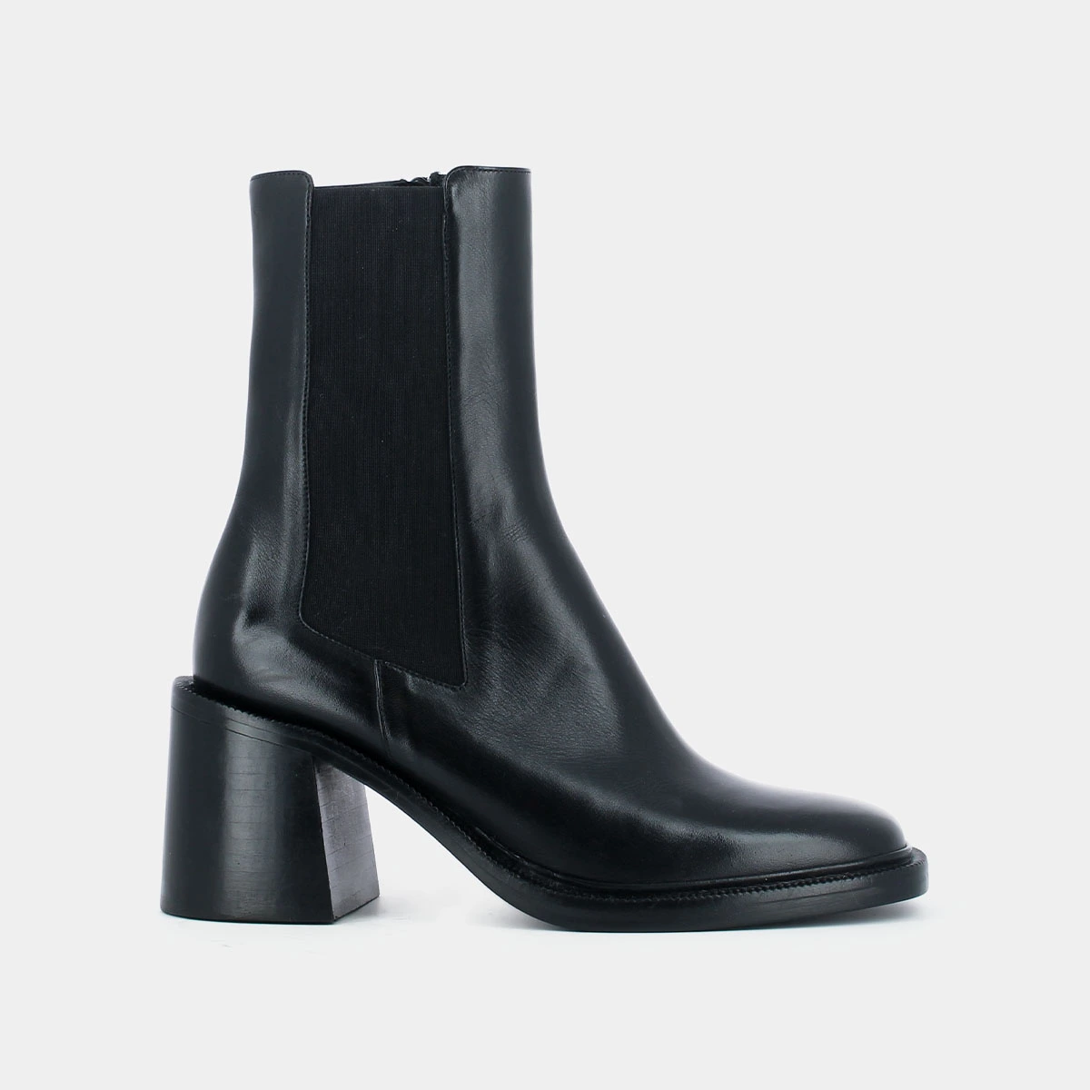 Bottines à talons en cuir noir | DANUBE | Jonak