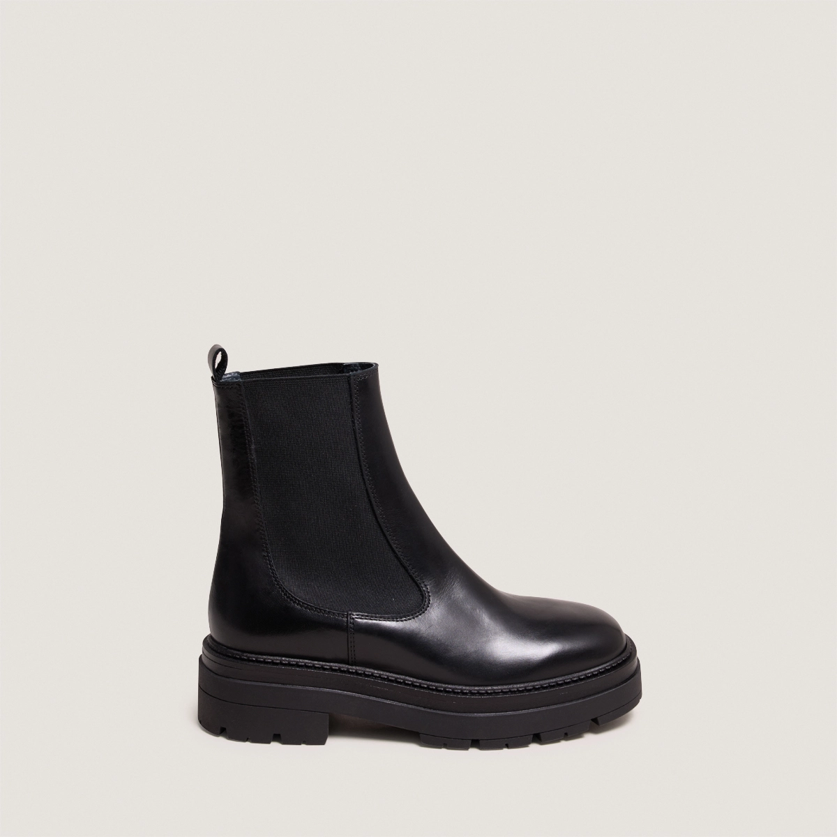 Boots à plateformes en cuir noir | PICUS | Jonak