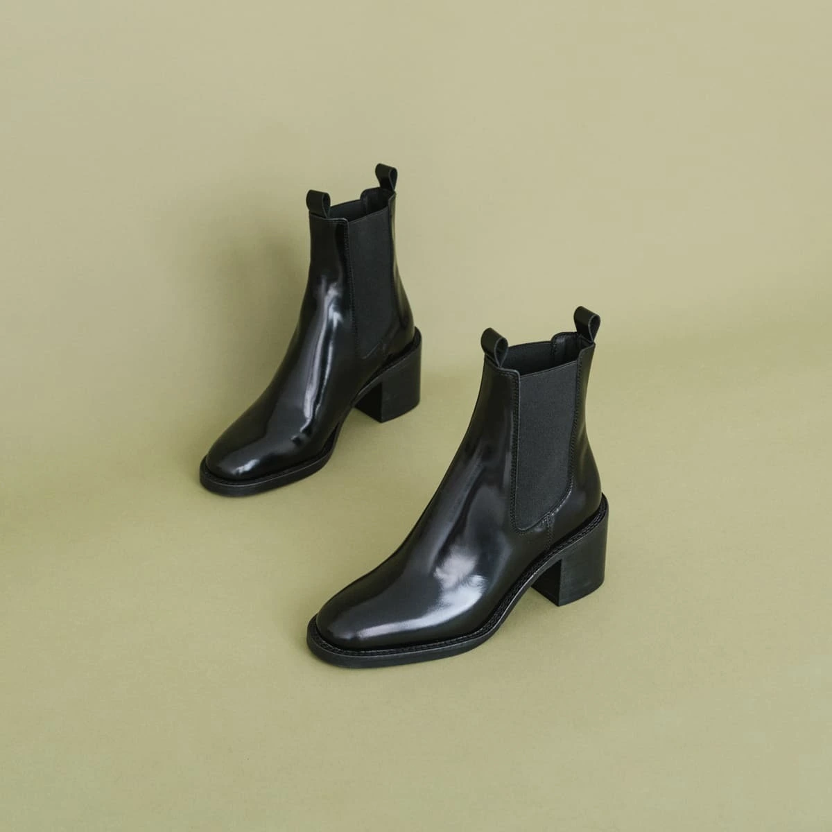 Bottines à talons en cuir noir | BERTILLE | Jonak