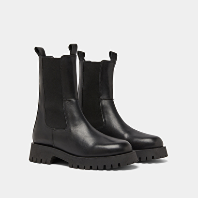 Bottines à plateformes en cuir noir | RIDLE | Jonak