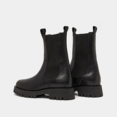 Bottines à plateformes en cuir noir | RIDLE | Jonak
