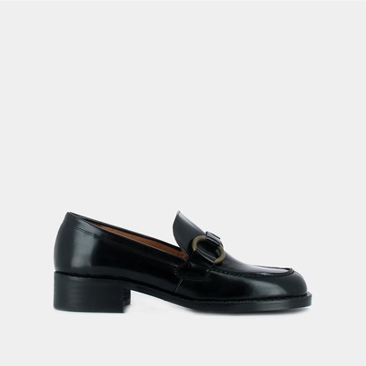 Mocassins &agrave; boucles en cuir noir | BELINDA | Jonak
