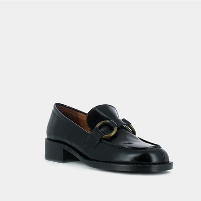 Mocassins &agrave; boucles en cuir noir | BELINDA | Jonak