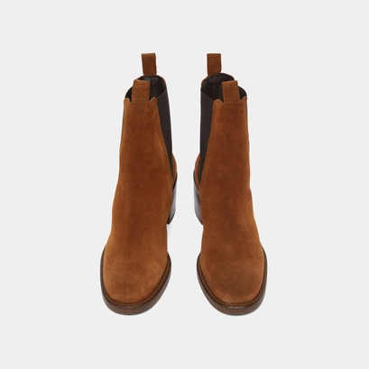 Bottines &agrave; talons en croute cognac | BERTILLE | Jonak