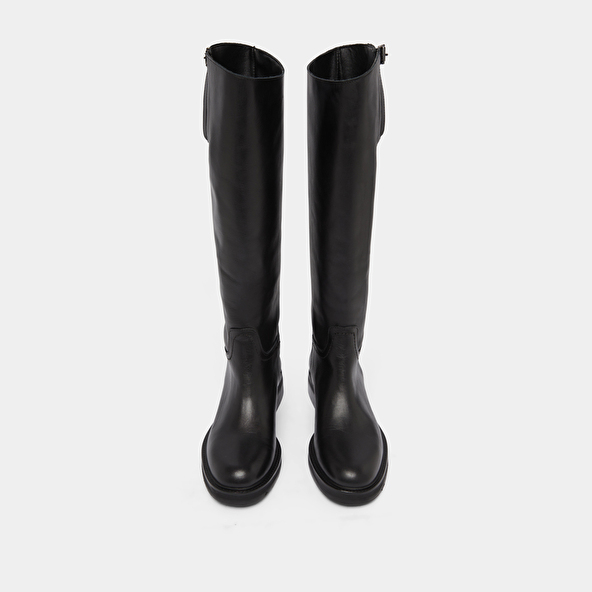 Bottes cavalières en cuir noir | ready