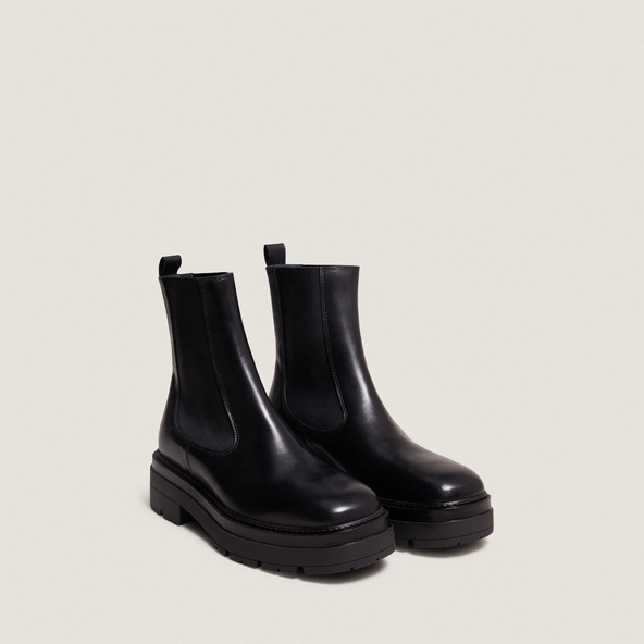 Boots à plateformes en cuir noir | PICUS | Jonak