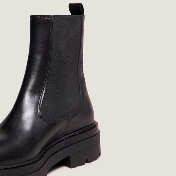 Boots à plateformes en cuir noir | PICUS | Jonak