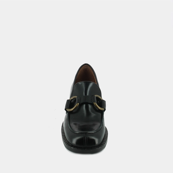 Mocassins &agrave; boucles en cuir noir | BELINDA | Jonak