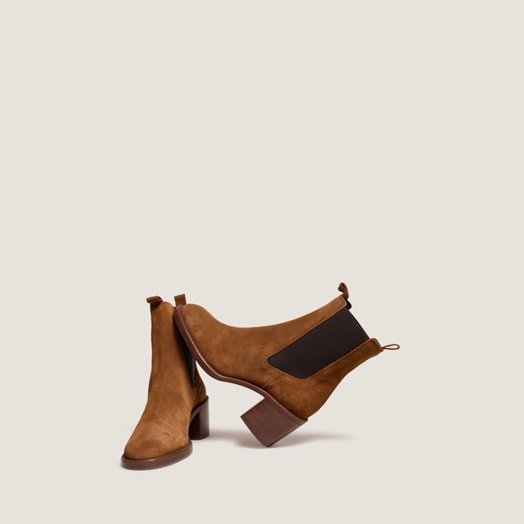 Bottillons Kickers Bonzip-2 Mixte Enfant - Taille 25, Couleur Marine/Beige/Orange, Fermeture à Glissière