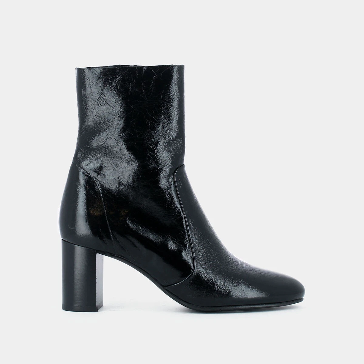 Bottines à talons en cuir vieilli noir | DIDLANEO | Jonak