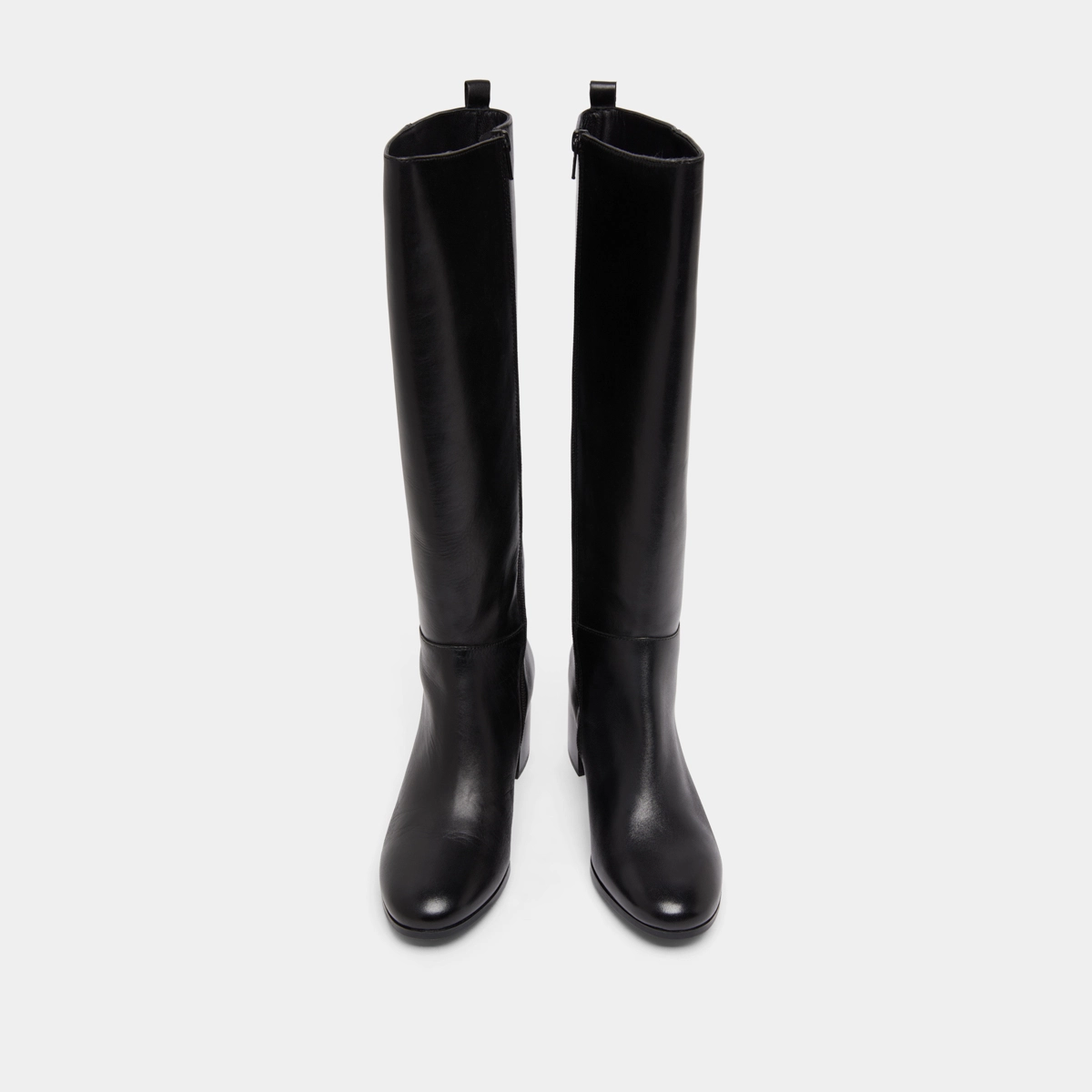 Bottes hautes &agrave; talons en cuir noir | ARMINA | Jonak
