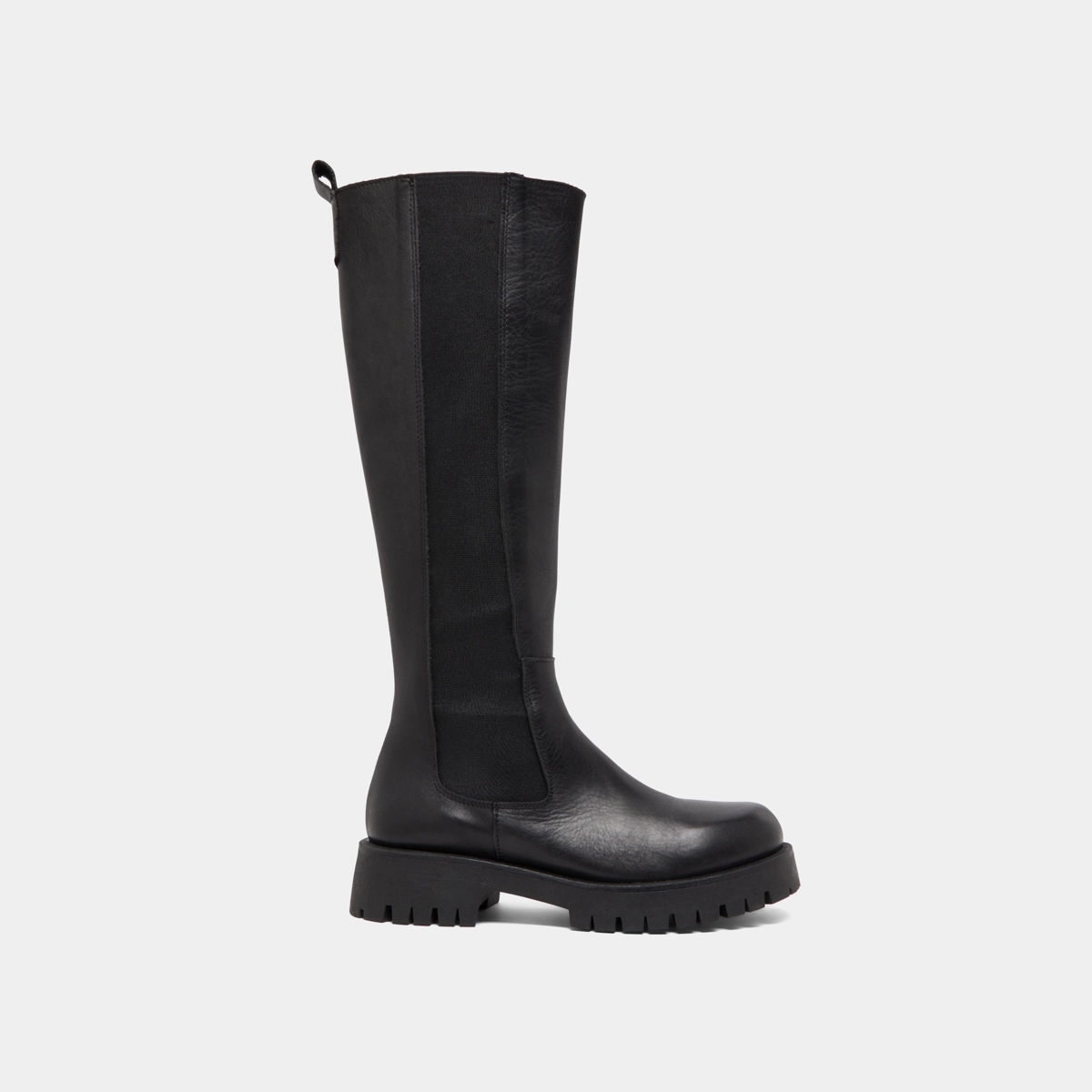 Bottes à plateformes en cuir noir | REBEL | Jonak