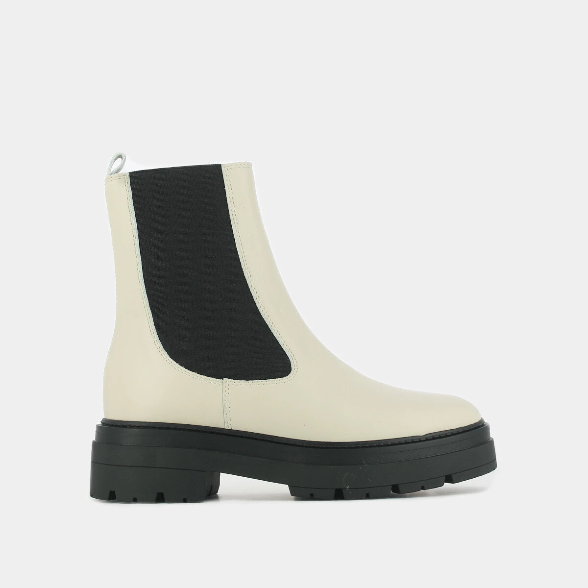 Bottines à plateformes en cuir écru | PICUS | Jonak