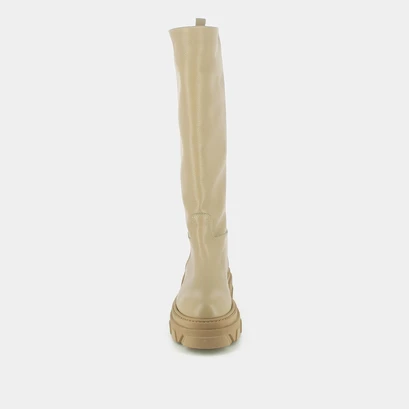Bottes &agrave; semelles crant&eacute;es en cuir grain&eacute; beige | ROCKET | Jonak