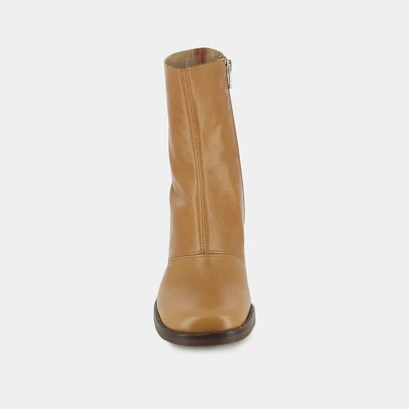 Bottines &agrave; talons en cuir vieilli ocre | BORTOLO | Jonak