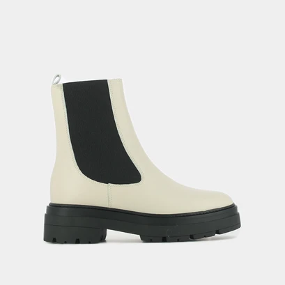 Bottines à plateformes ecru