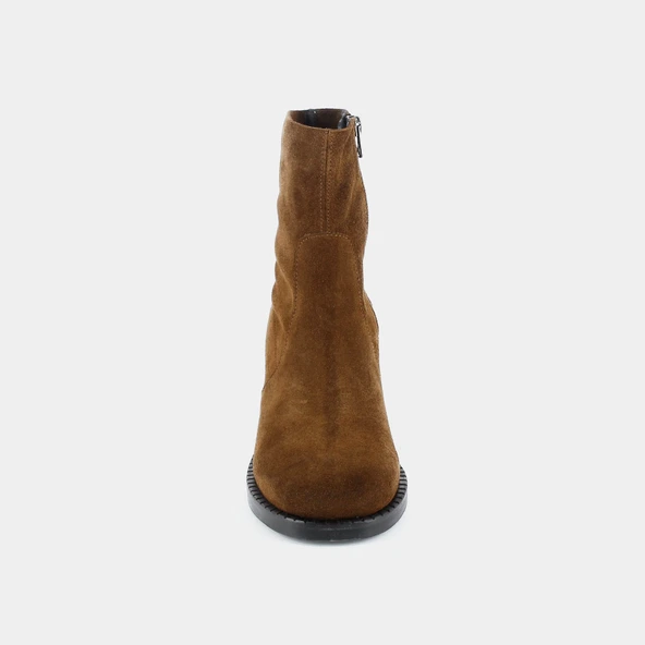 Bottines &agrave; talon en croute cognac | BORABORA | Jonak