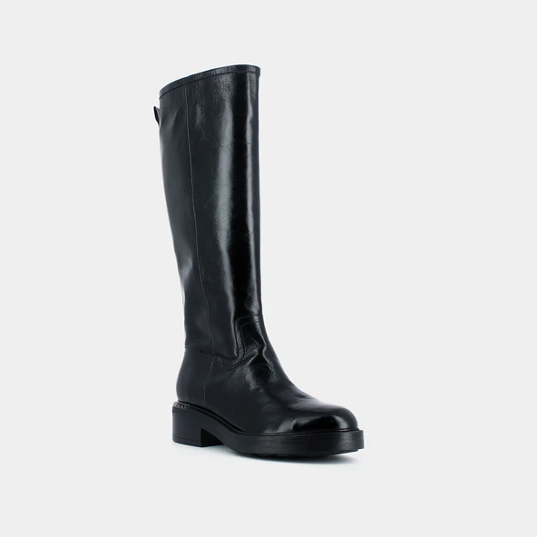 Bottes plates en cuir noir | AMODE | Jonak