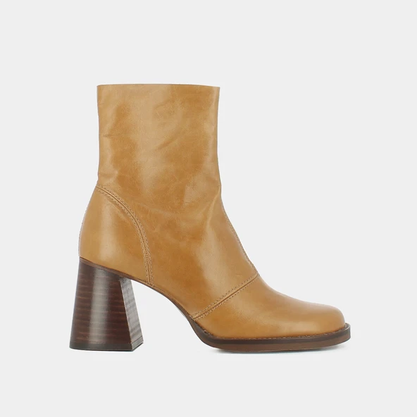 Bottines à talons en cuir vieilli ocre | BORTOLO | Jonak