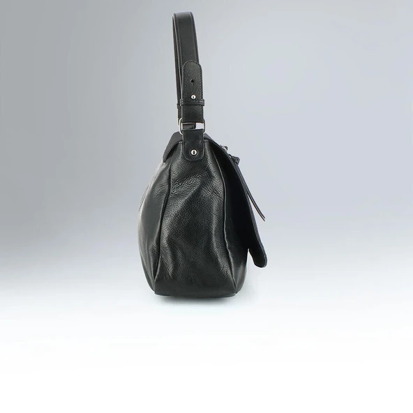 Sac Rachel en cuir noir et façon poulain | Jonak