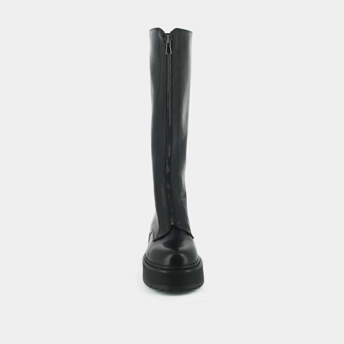 Bottines à plateformes et fermetures frontales en cuir noir | RALPH | Jonak