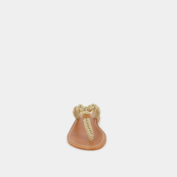 Sandales fa&ccedil;on tongs et anneaux en corde beige | WILD | Jonak