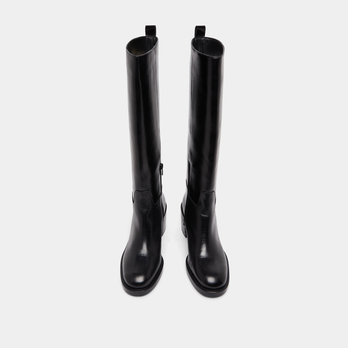Bottes hautes &agrave; talons en cuir noir | BONNIE | Jonak