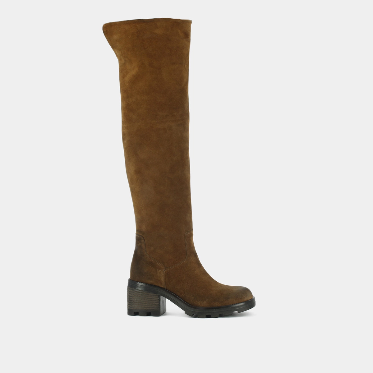 Bottes à talons et semelles crantées en croute cognac | ROMA | Jonak