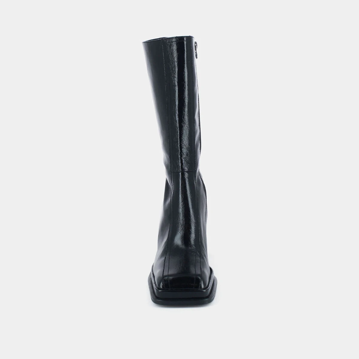 Bottes à talons, plateformes et bouts ca... en cuir brillant noir | BAGNA | Jonak