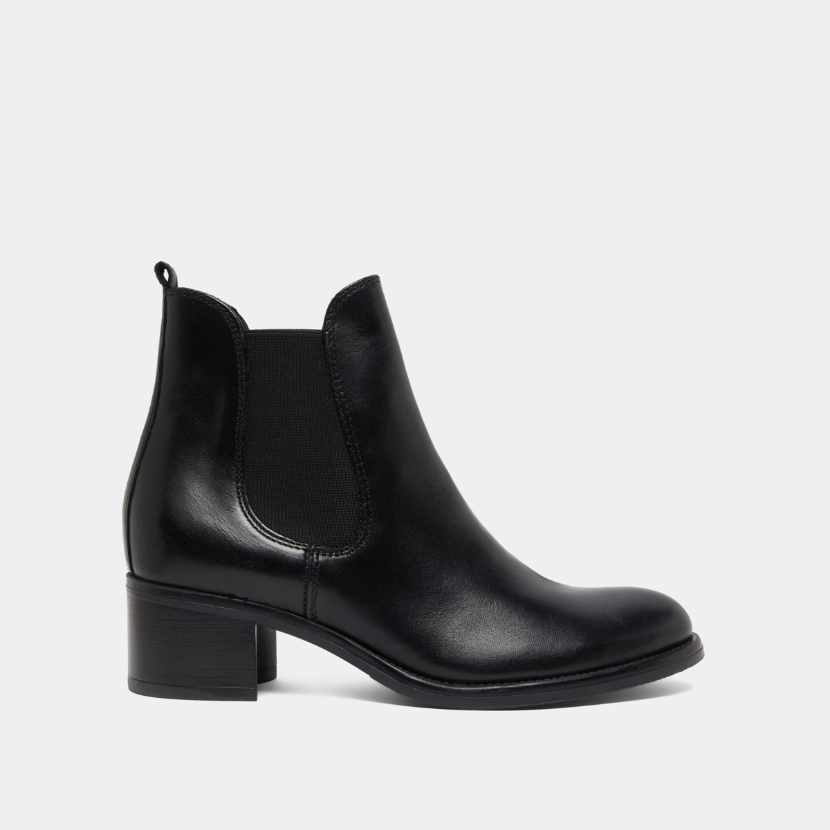Bottines à talons en cuir noir | CALCUTTO | Jonak