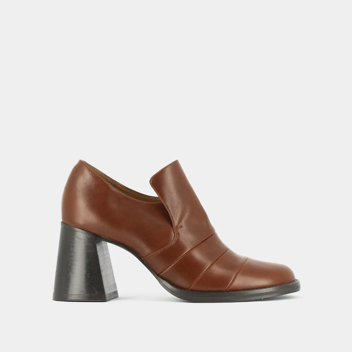 Mocassins à talons en cuir cognac | DESTIN | Jonak