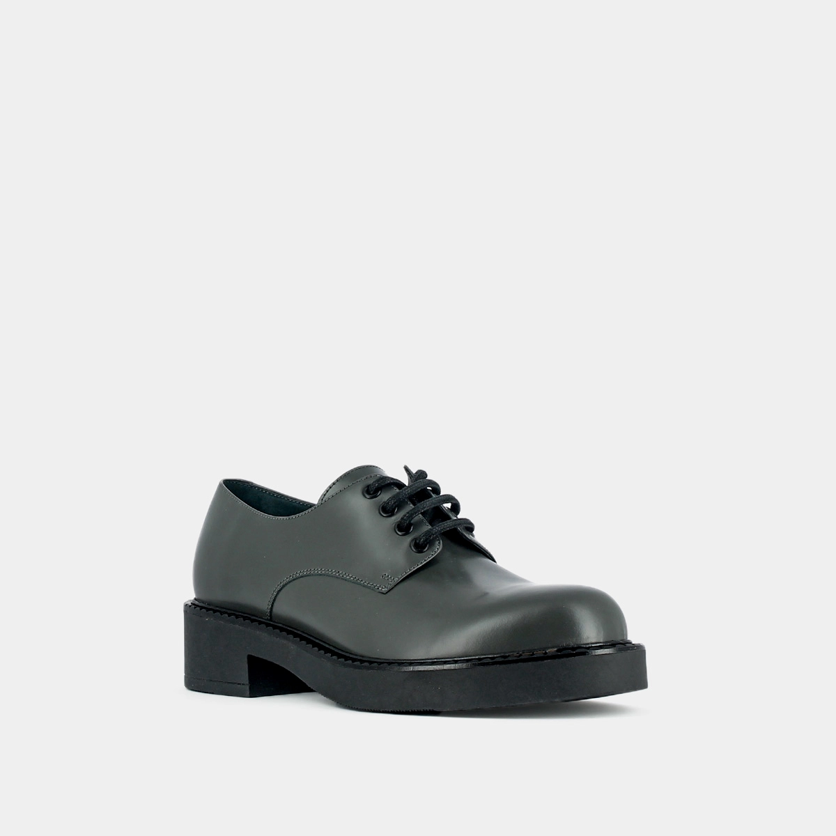 Derbies à lacets et semelles épaisses en cuir glacé anthracite | DIDON | Jonak