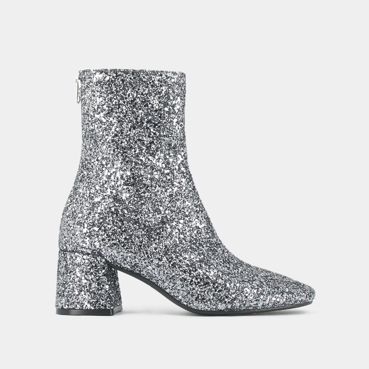 Bottines à talons en glitter anthracite | BENONIE | Jonak