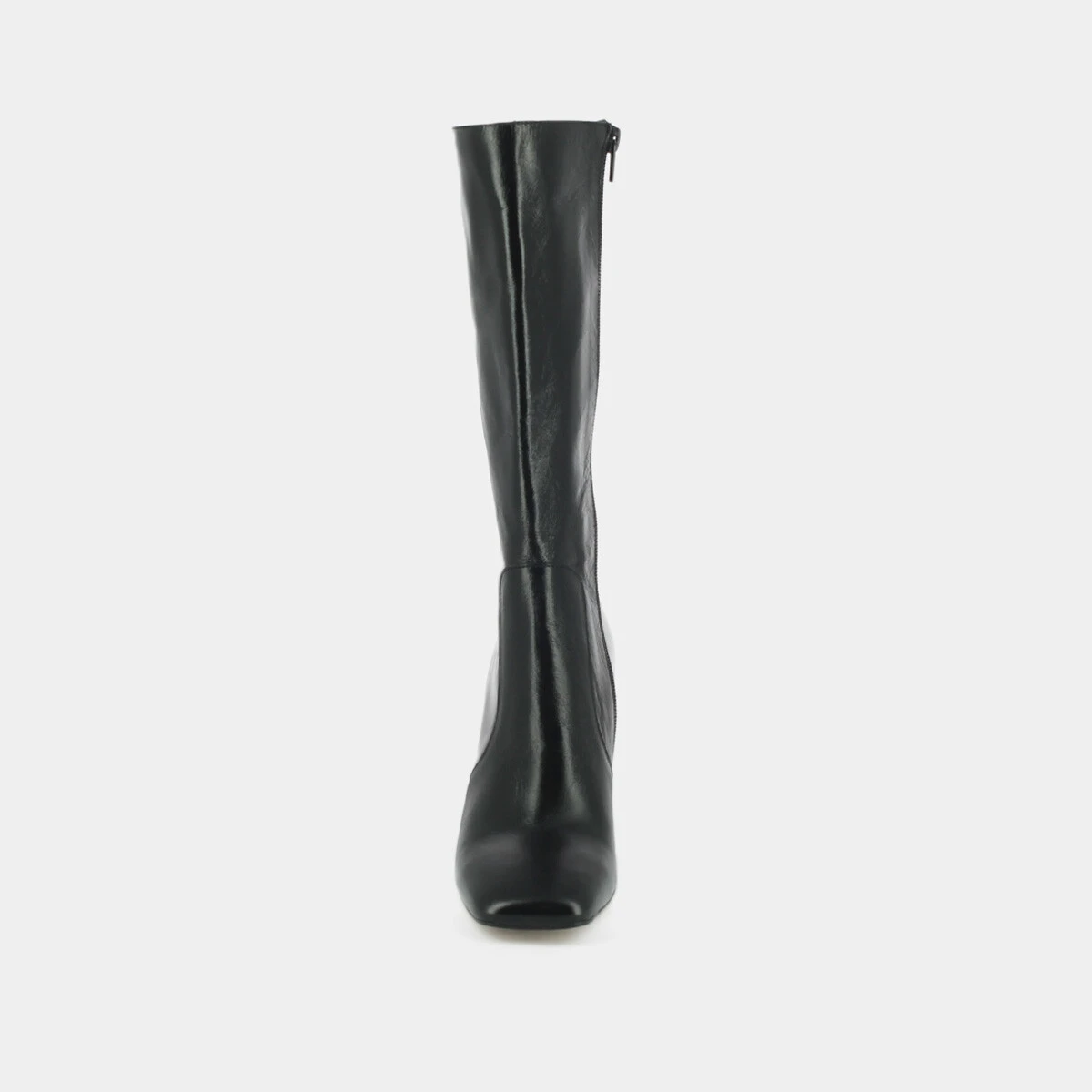 Bottes à talons et bouts carrés en cuir vieilli noir | VACCA | Jonak