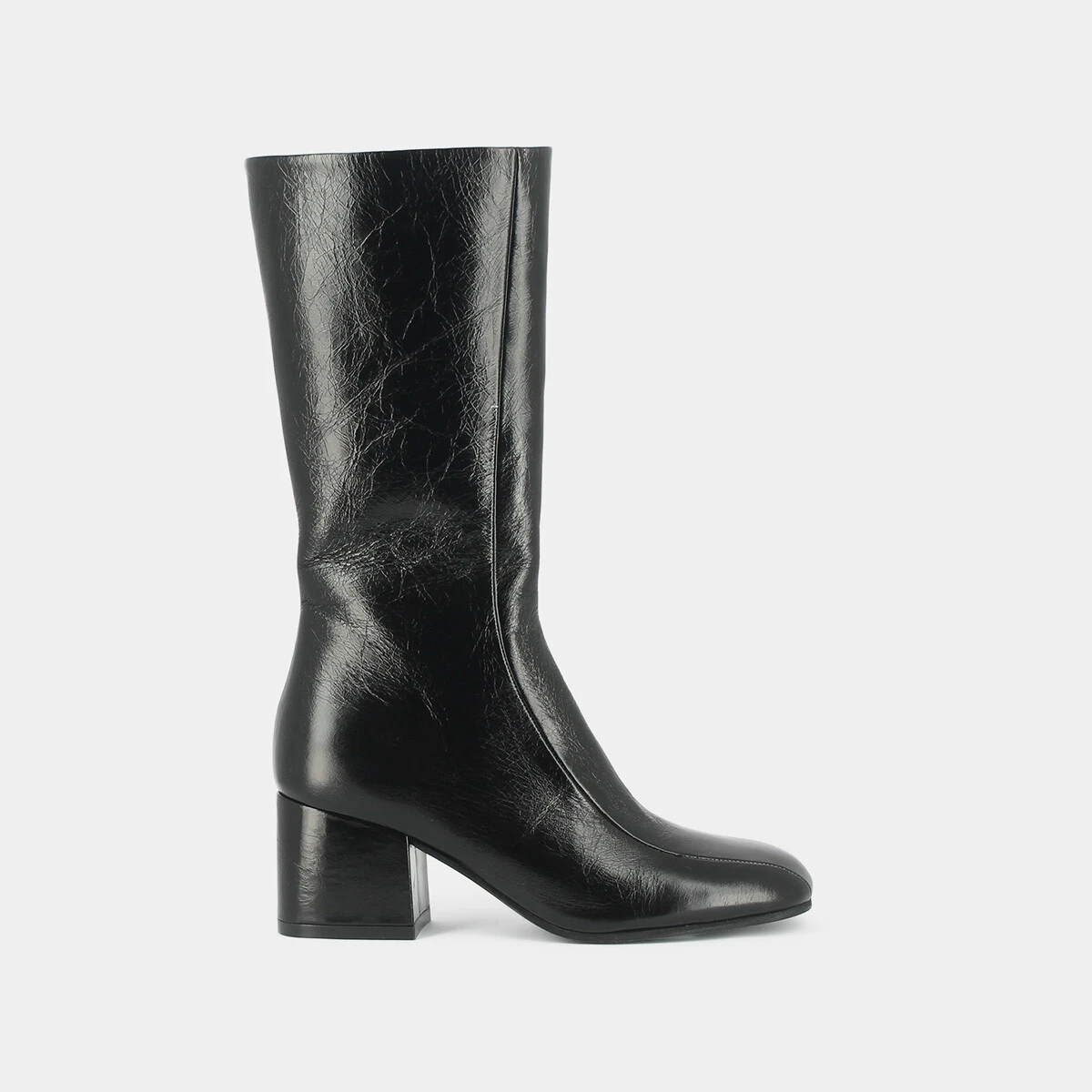 Bottes à talons en cuir vieilli noir | DARLONE | Jonak