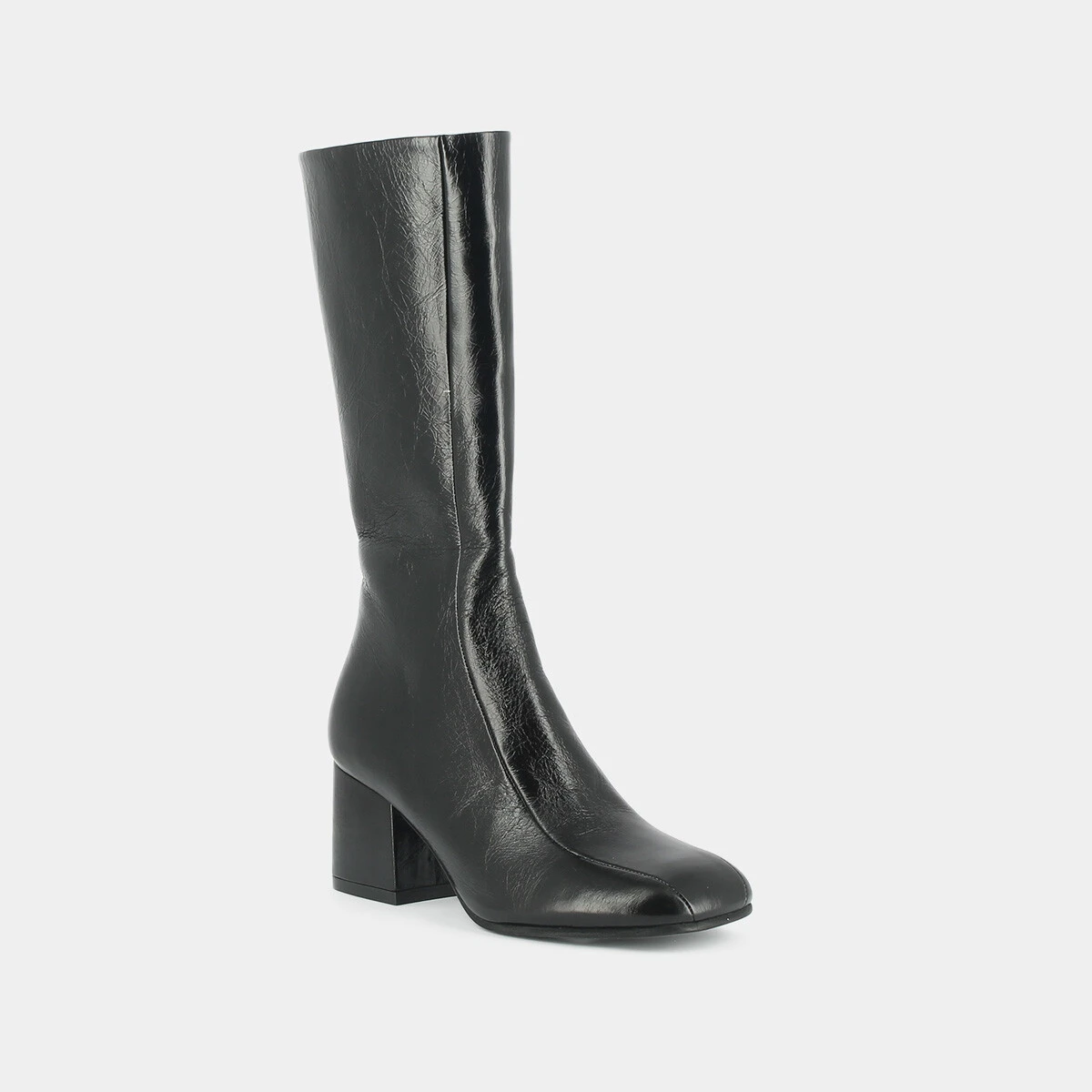 Bottes à talons en cuir vieilli noir | DARLONE | Jonak
