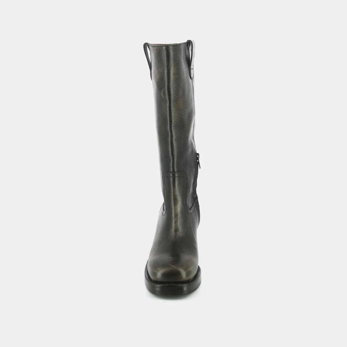 Bottes à talons en cuir grainé gris | DIA | Jonak