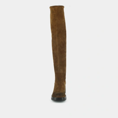 Bottes &agrave; talons et semelles crant&eacute;es en croute cognac | ROMA | Jonak