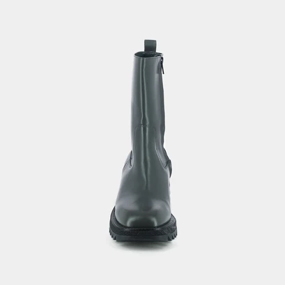 Bottines à talons et semelles crantées anthracite