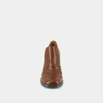 Mocassins &agrave; talons en cuir cognac | DESTIN | Jonak