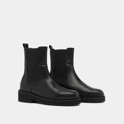 Boots &agrave; &eacute;lastiques en cuir noir | DADO | Jonak
