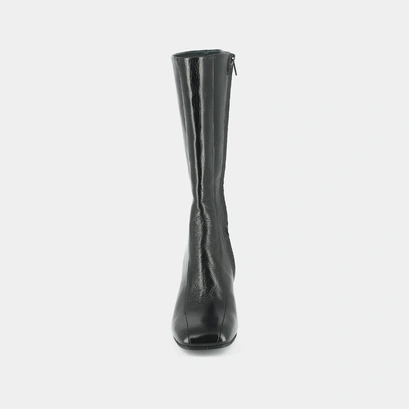 Bottes &agrave; talons en cuir vieilli noir | DARLONE | Jonak