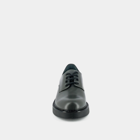 Derbies à lacets et semelles épaisses en cuir glacé anthracite | DIDON | Jonak