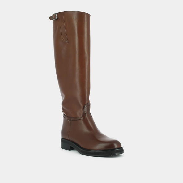 Bottes à boucles argentées en cuir cognac | READY | Jonak