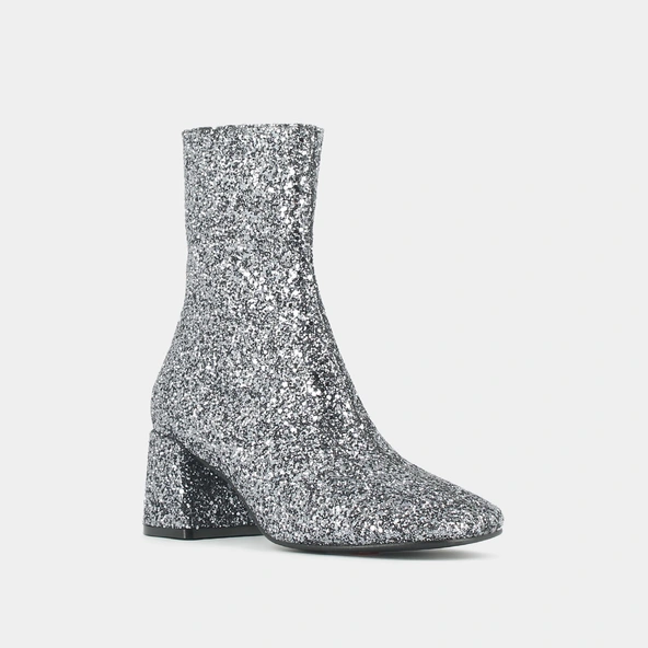Bottines à talons en glitter anthracite | BENONIE | Jonak