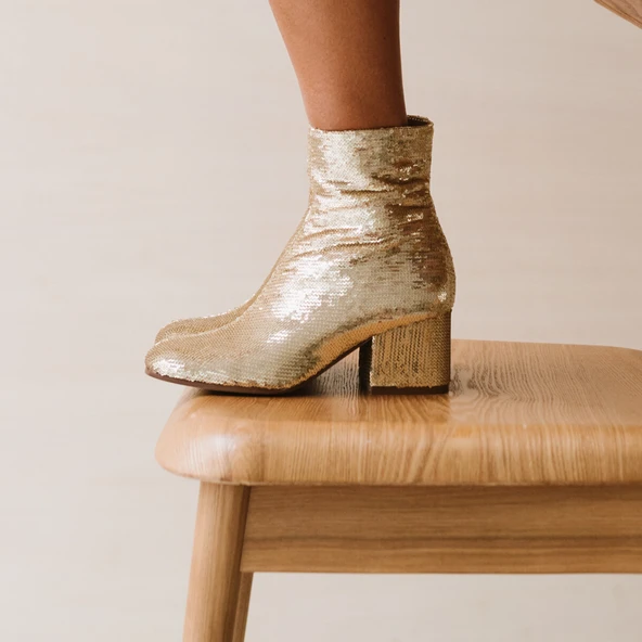 Bottines à talons en sequins platine | DARLENE | Jonak