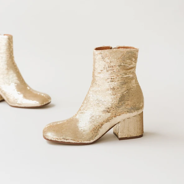 Bottines à talons en sequins platine | DARLENE | Jonak