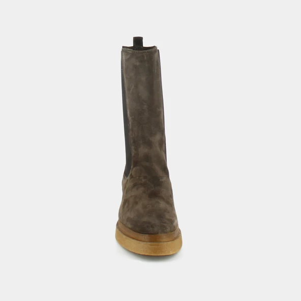 Bottines à semelles épaisses et élastiques en croute marron | CAIRE | Jonak