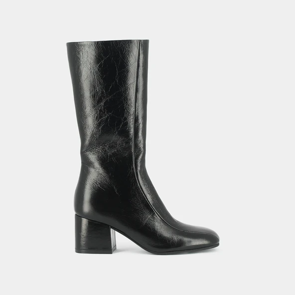 Bottes à talons en cuir vieilli noir | DARLONE | Jonak