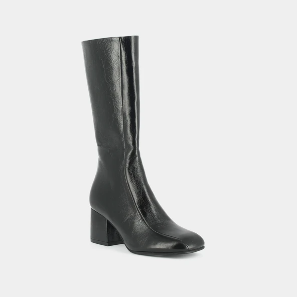 Bottes à talons en cuir vieilli noir | DARLONE | Jonak